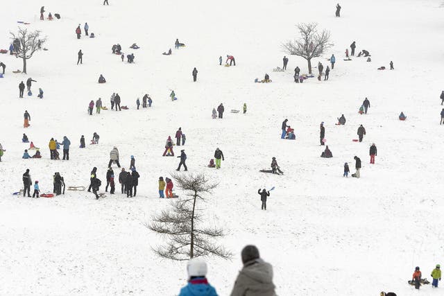 The two Afghan asylum seekers had been sledging in the snow in Altenberg