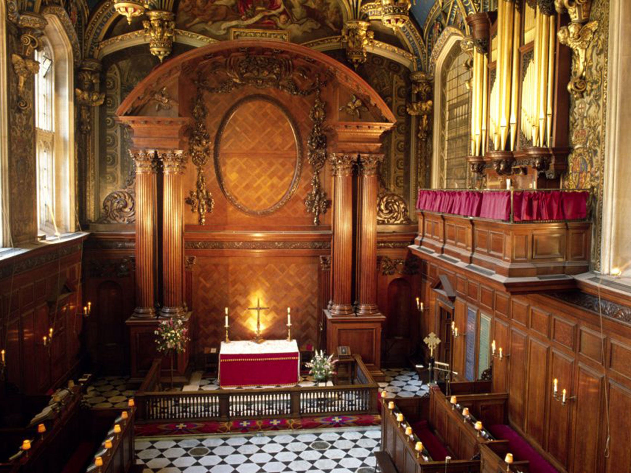 The Chapel Royal at Hampton Court has been in continuous use for over 450 years
