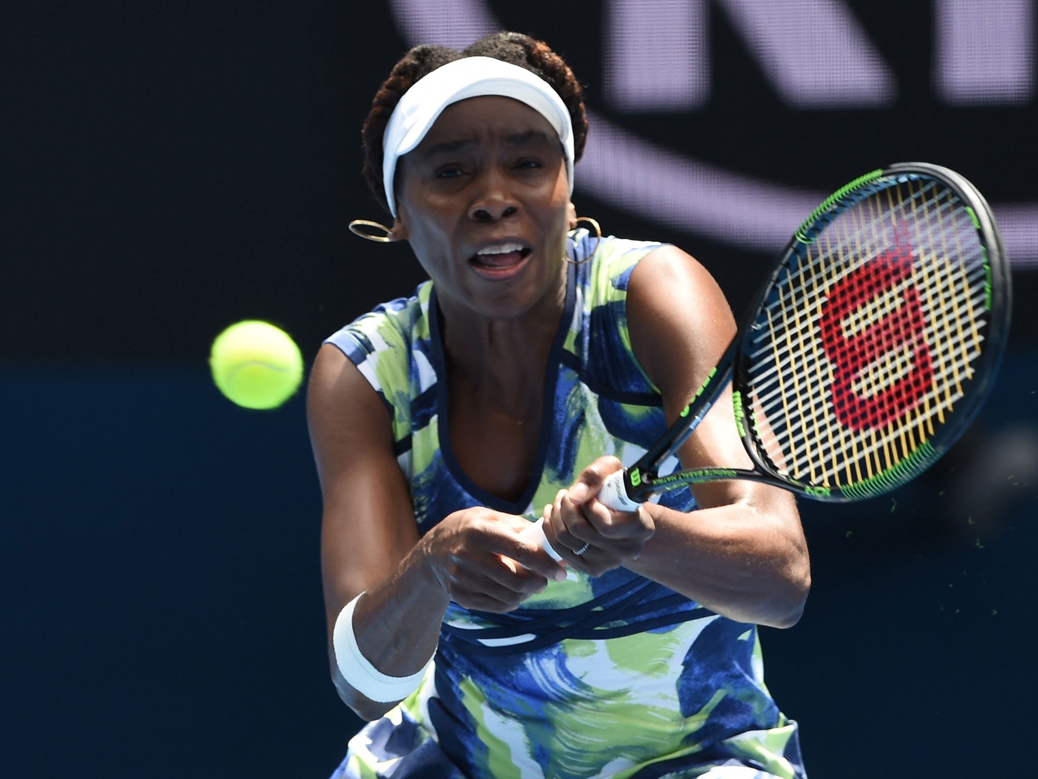 Venus Williams was knocked out in the first round by Britain's Johanna Konta