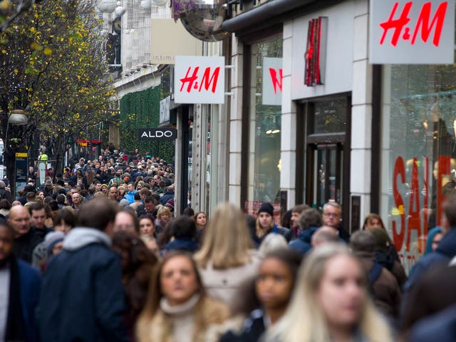 A busy shopping street in London: 'A man was walking in the opposite direction towards me; directly towards me'