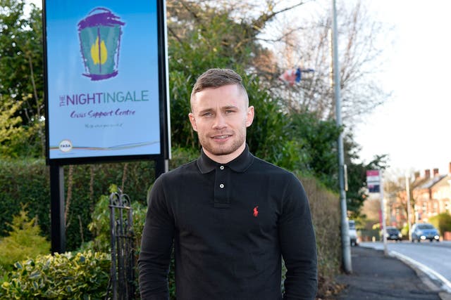 Carl Frampton outside the Nightingale Crisis Support Centre in Belfast, of which he is a patron