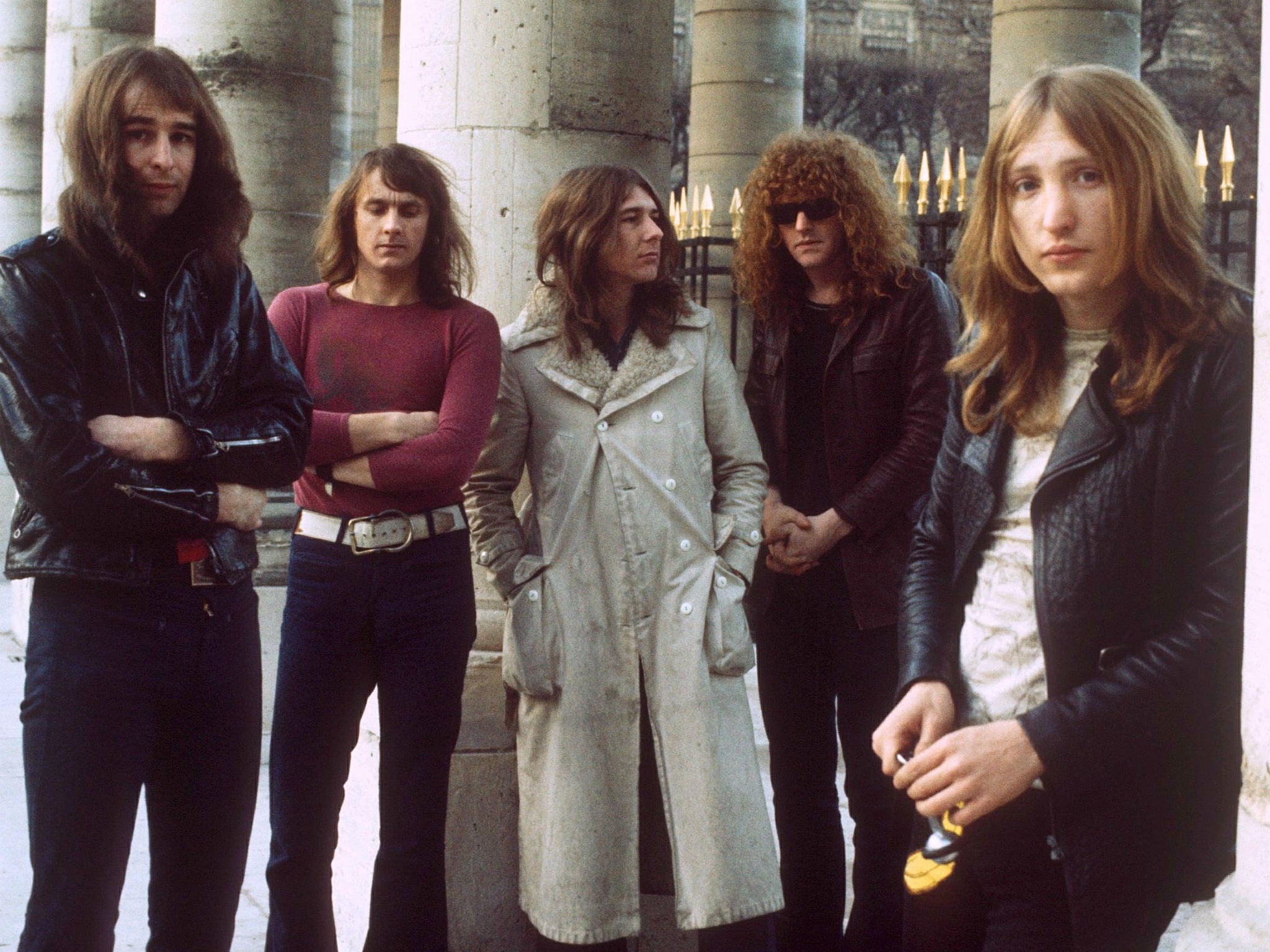 Mott the Hoople: Peter Watts, Verden Allen, Mick Ralphs, Ian Hunter and Dale Griffin (far right) in 1972