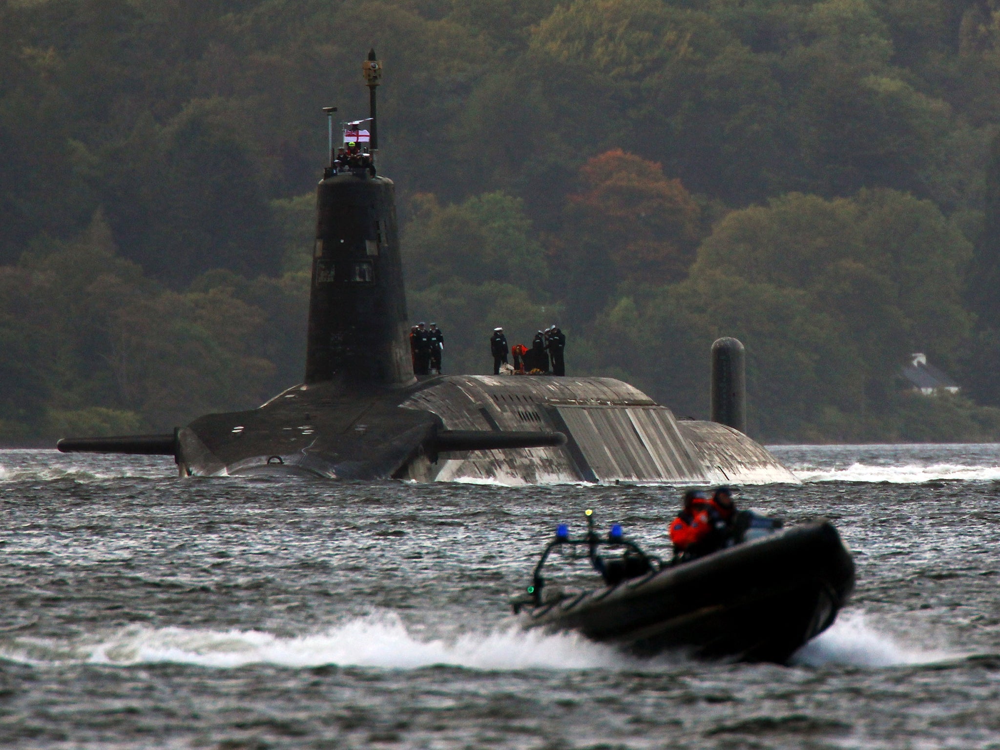Faslane, on the River Clyde, is the home of Britain’s fleet of Trident nuclear submarines