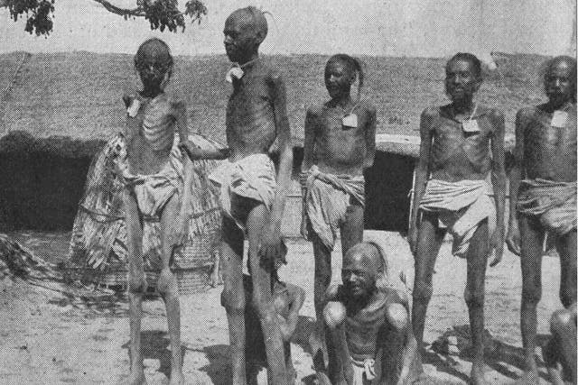 Famine victims in India, circa 1900
