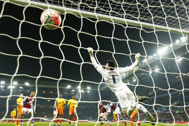 Ciaran Clark heads Aston Villa into the lead against Wycombe