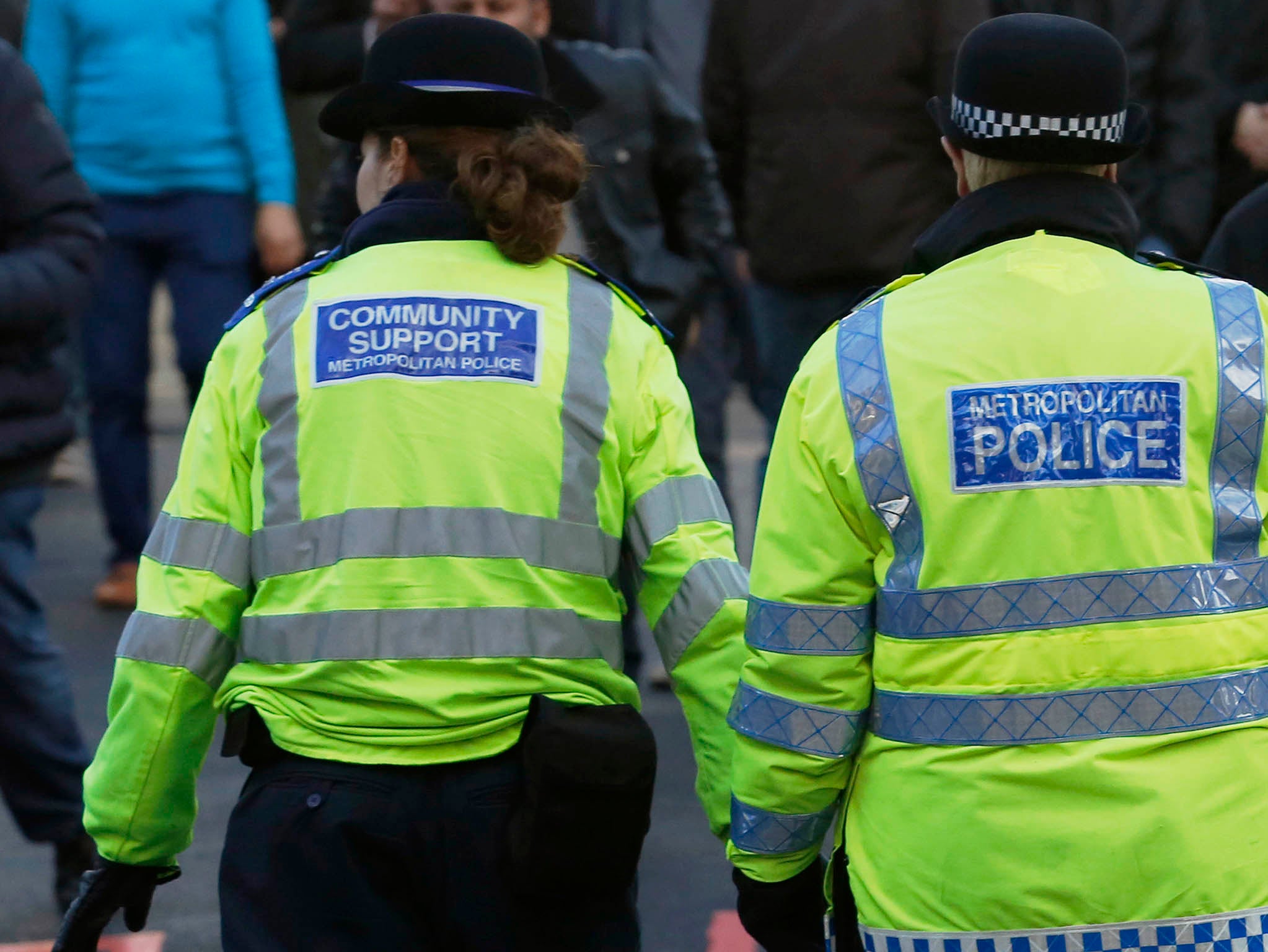 Police and Community Support Officers carry out a regular patrol