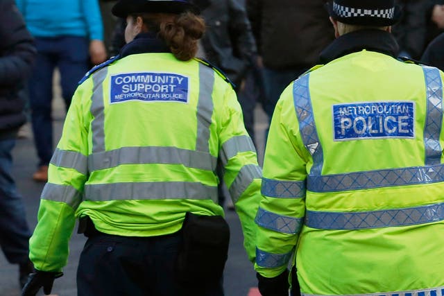 Police and Community Support Officers carry out a regular patrol
