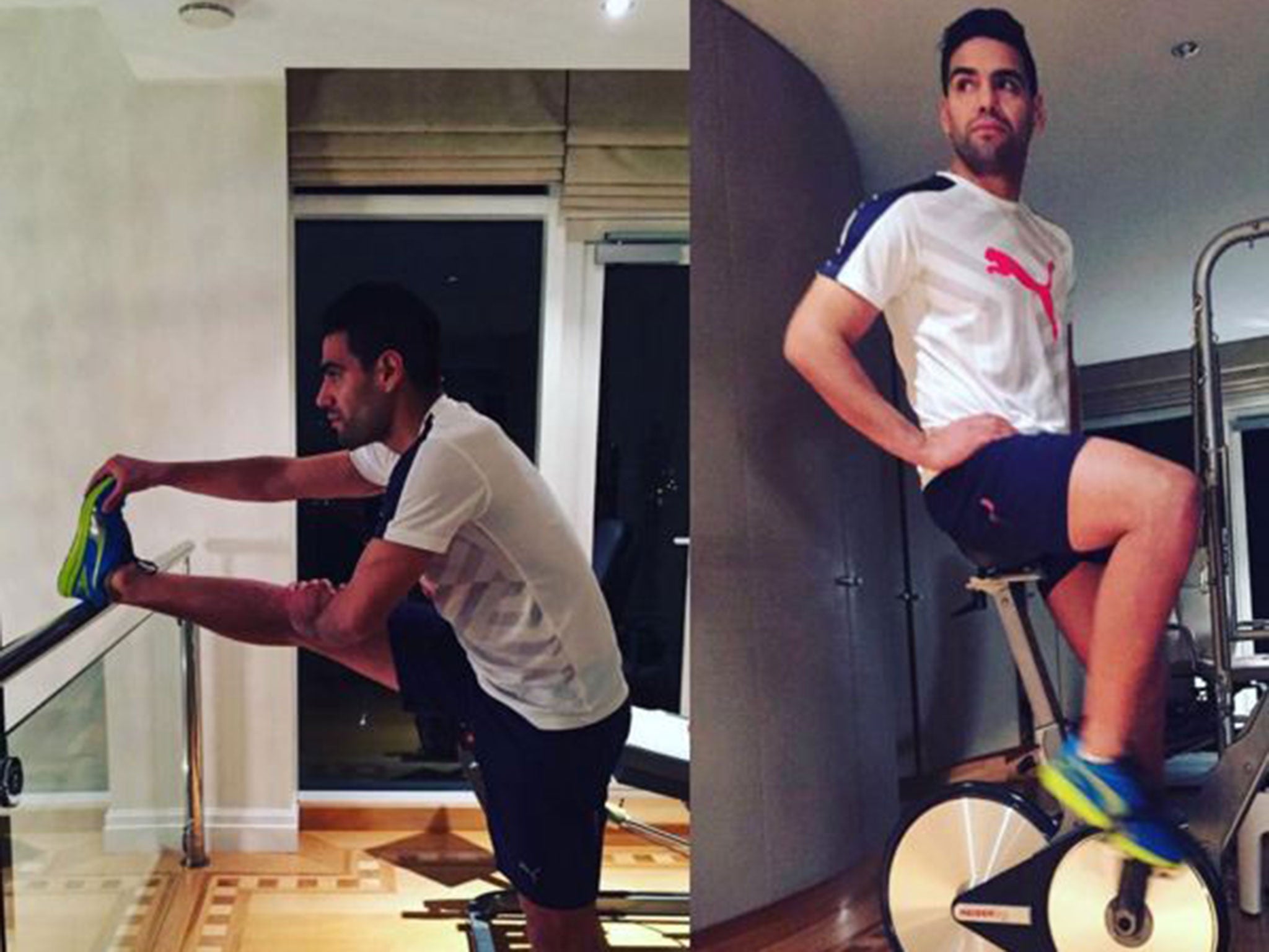 Radamel Falcao has updated fans on his recovery from a thigh injury