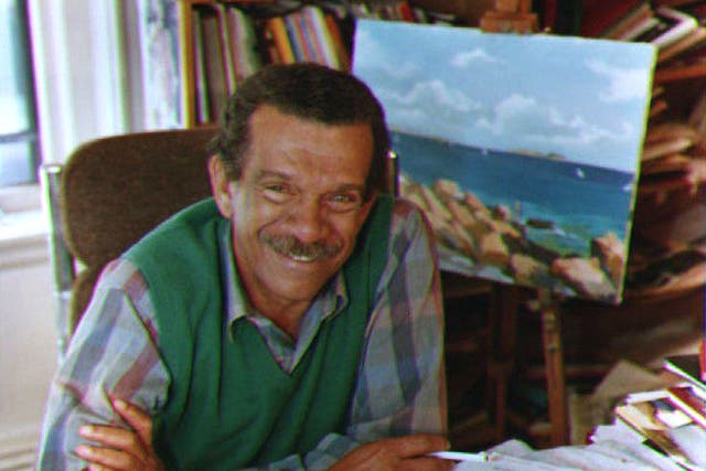 Walcott in his office in Brooklyn in 1992 after winning the Nobel Prize for Literature