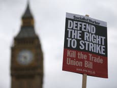 Government embarrassed as peers back Labour motion on Trade Union Bill