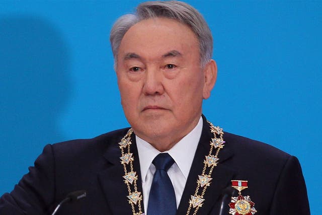 Nursultan Nazarbayev won 97.7 per cent of the vote in April