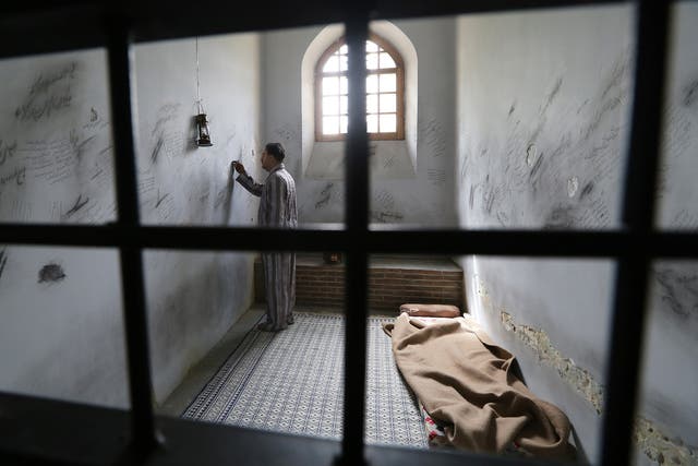 A look inside a cell at the 'Qasr prison' in Tehran. The facility, which was used to host political prisoners, was turned into a museum in 2012