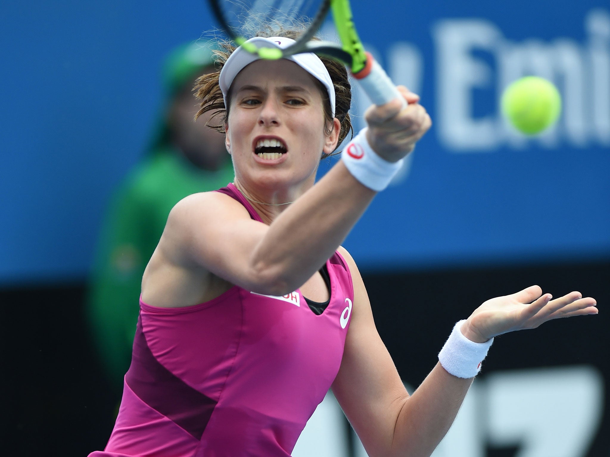 Johanna Konta in the second round at the Australian Open