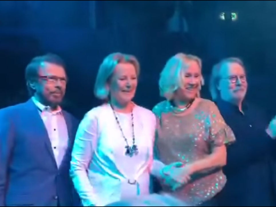 Abba reunited on stage for the first time in 30 years in January 2016