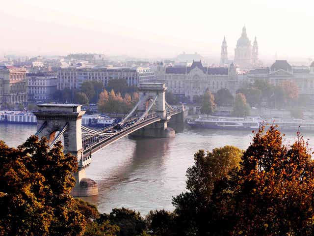 Cross over: Szechenyi Chain Bridge spans the Danube