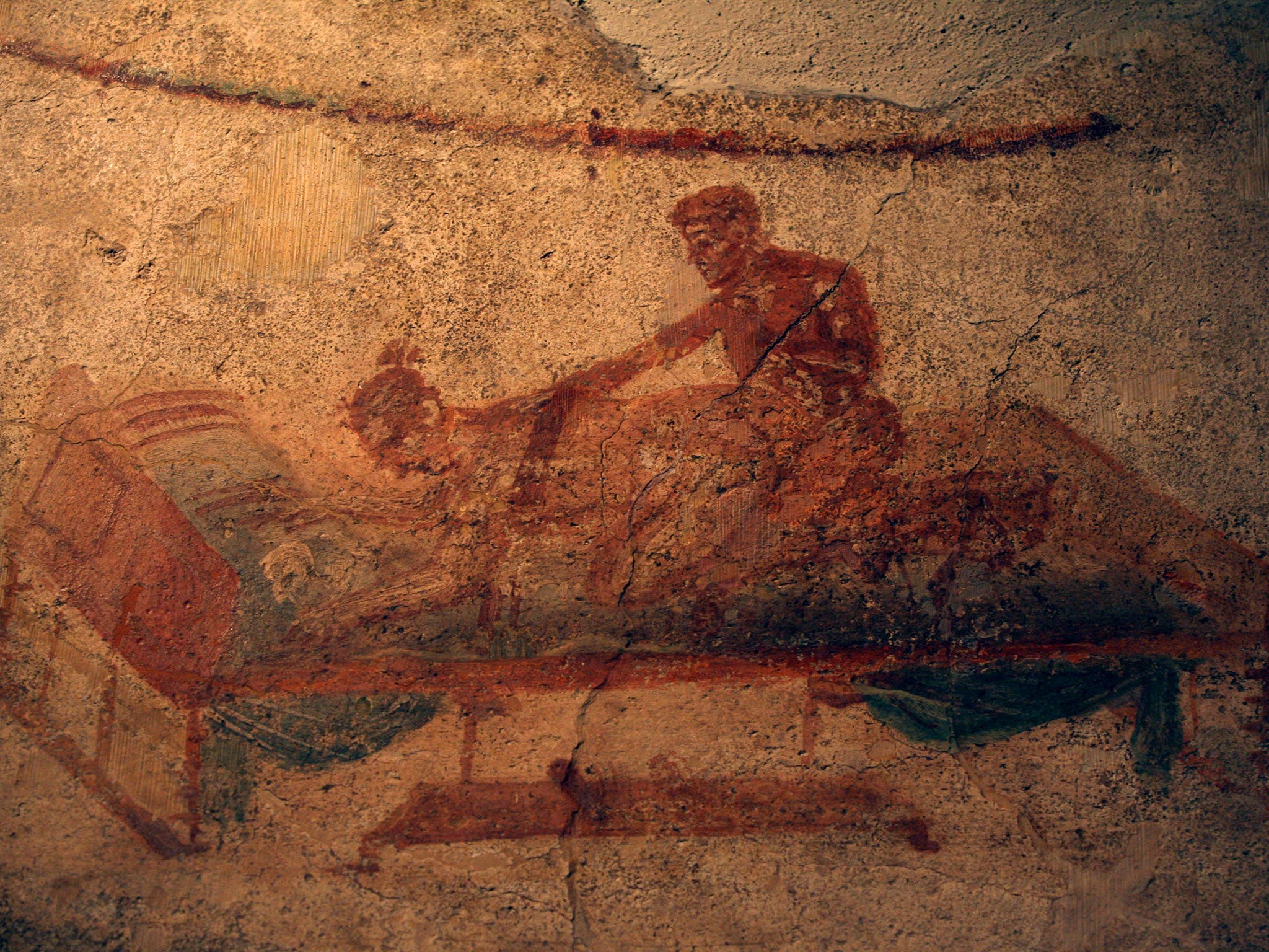 Close encounters: an erotic fresco from the Lupanar, a municipal brothel uncovered at Pompeii