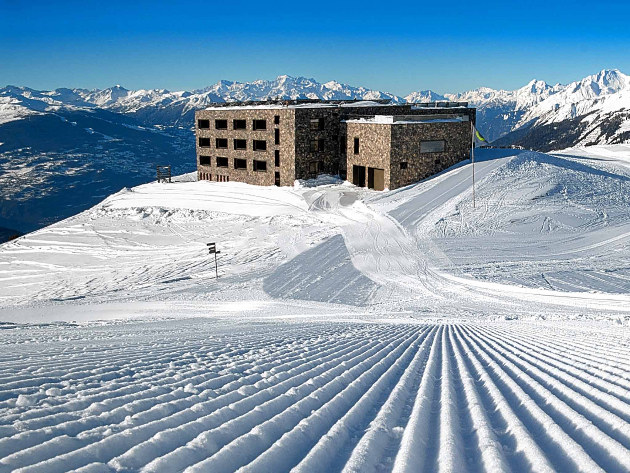 Into the groove: you can go from sleeping to skiing in minutes at Hotel Chetzeron