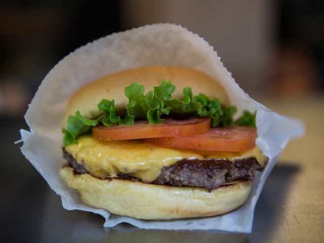Imagen de una hamburguesa.