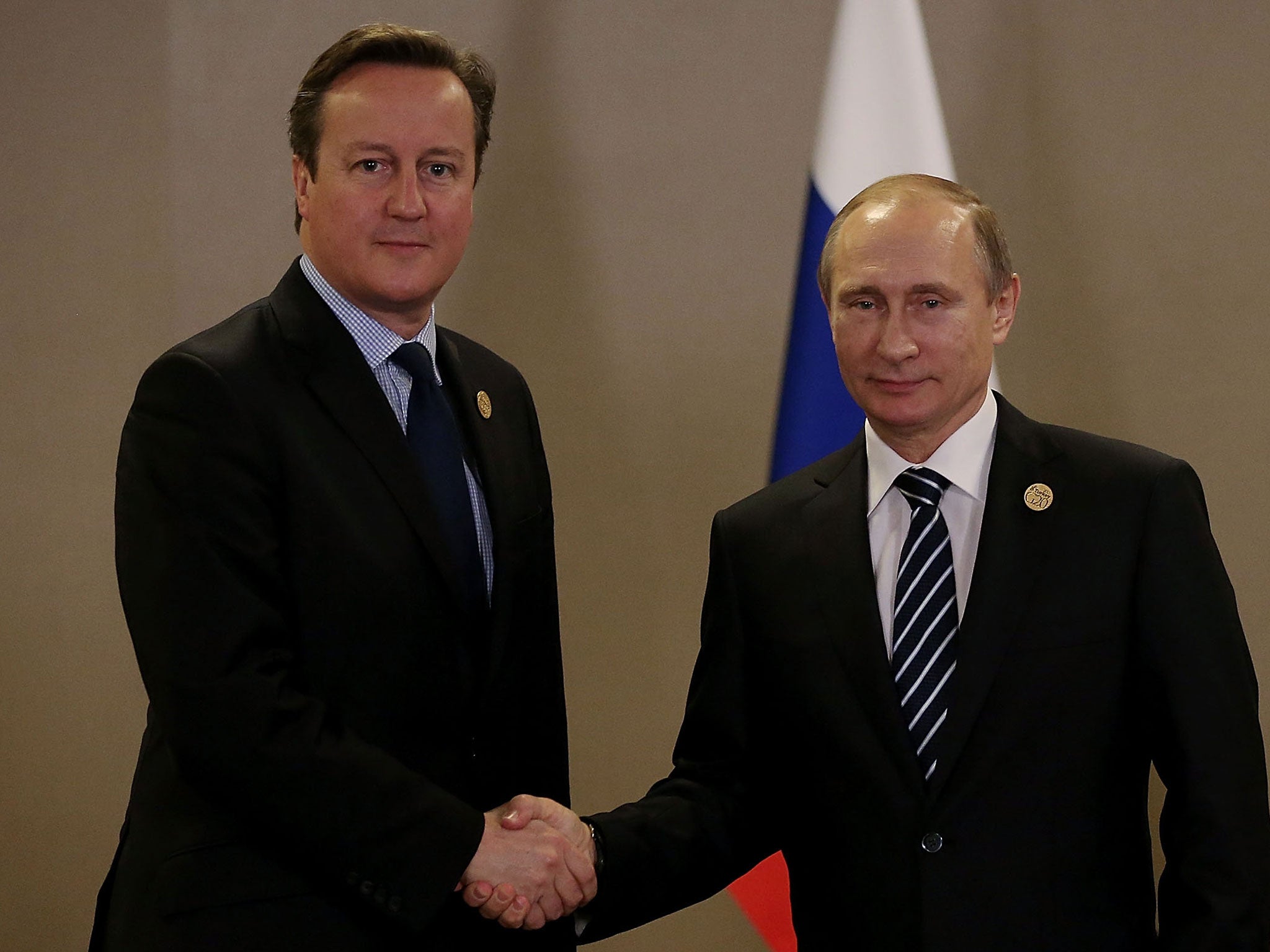 David Cameron and Vladimir Putin previously said they would 'work together' in Syria