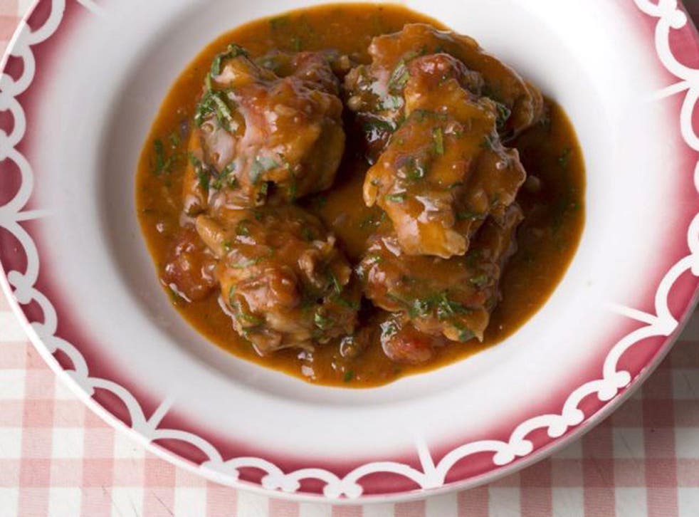 Serve chicken goulash with boiled potatoes or rice