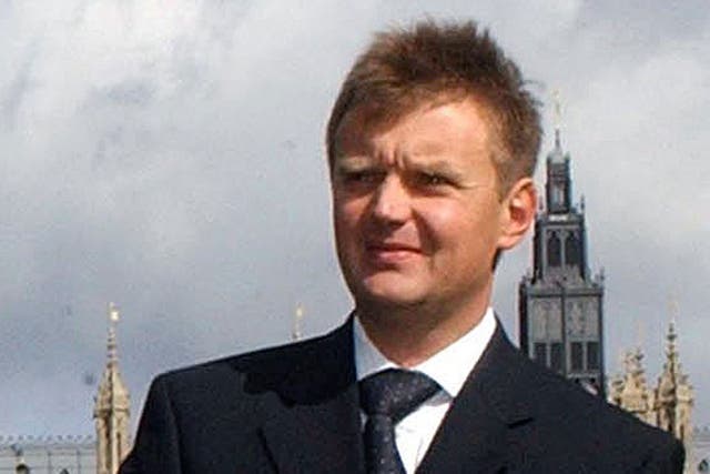 Alexander Litvinenko outside the Houses of Parliament