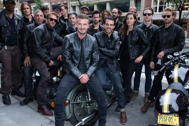 Belstaff, promoted by David Beckham, began producing waterproof jackets for motorcyclists in 1924