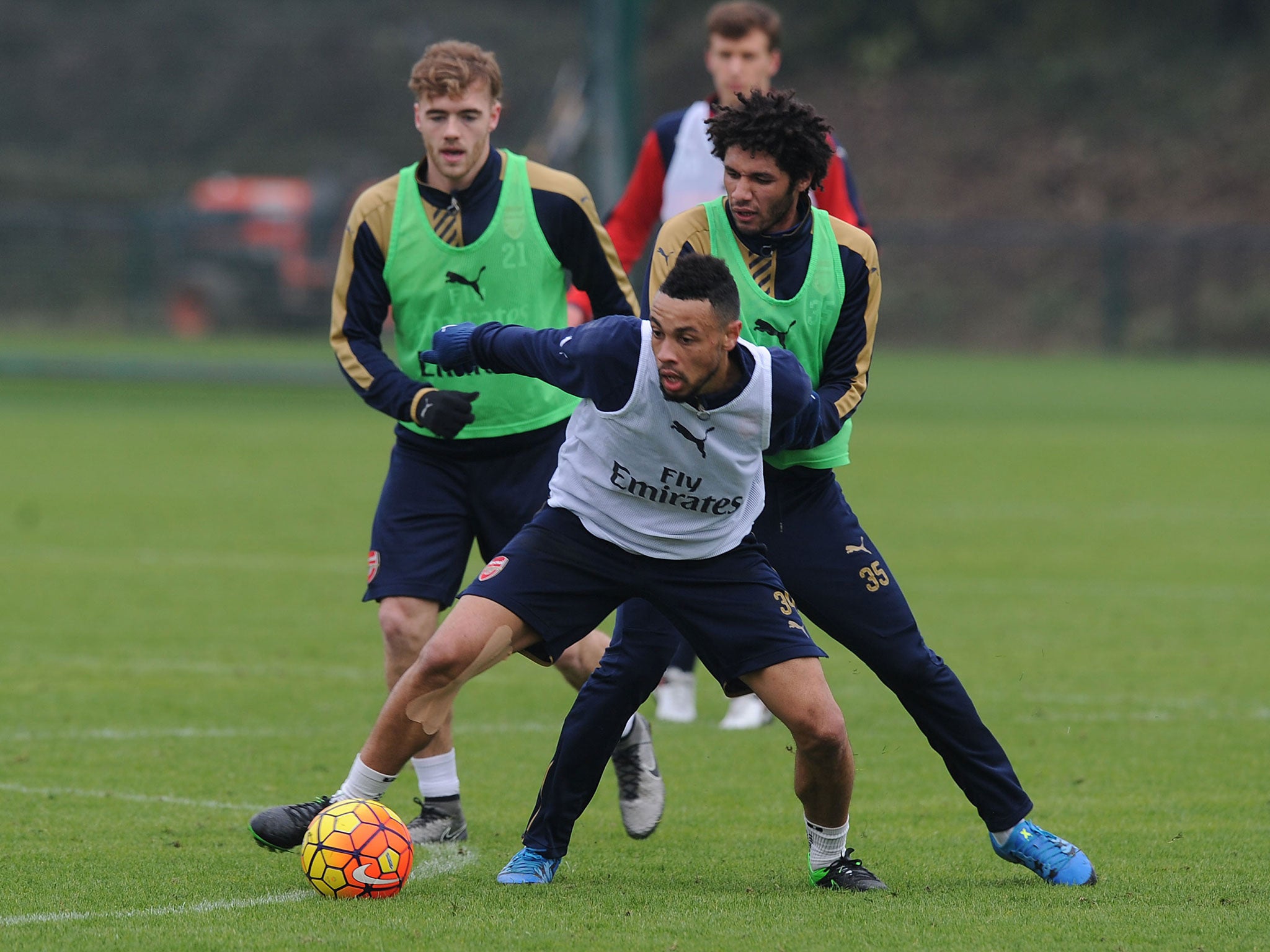 Francis Coquelin during Arsenal training
