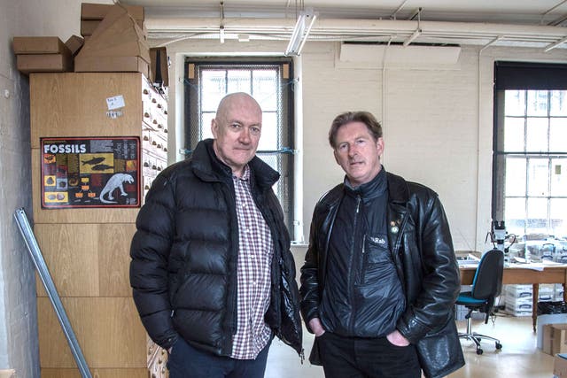 Dunbar, right, says of Scully: 'I really think he is one of the greatest artists of our time. He has pursued a path entirely his own, and people all over the world understand and react to his work, not because it is simple but because he demystifies it so well'