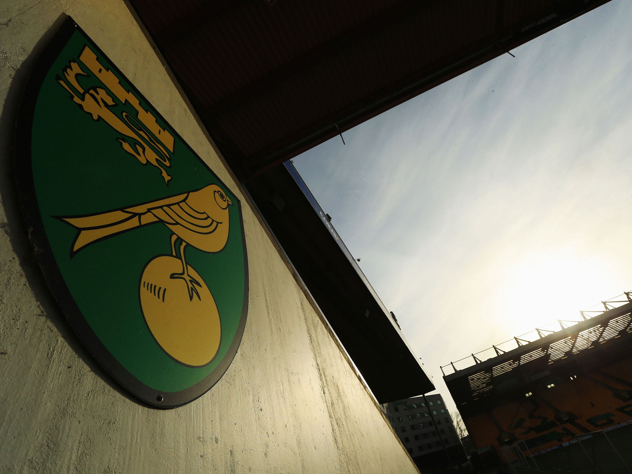 A view of Norwich's Carrow Road ahead of the clash with Liverpool