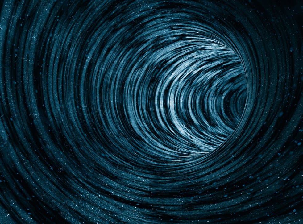 An artist's rendition of a wormhole