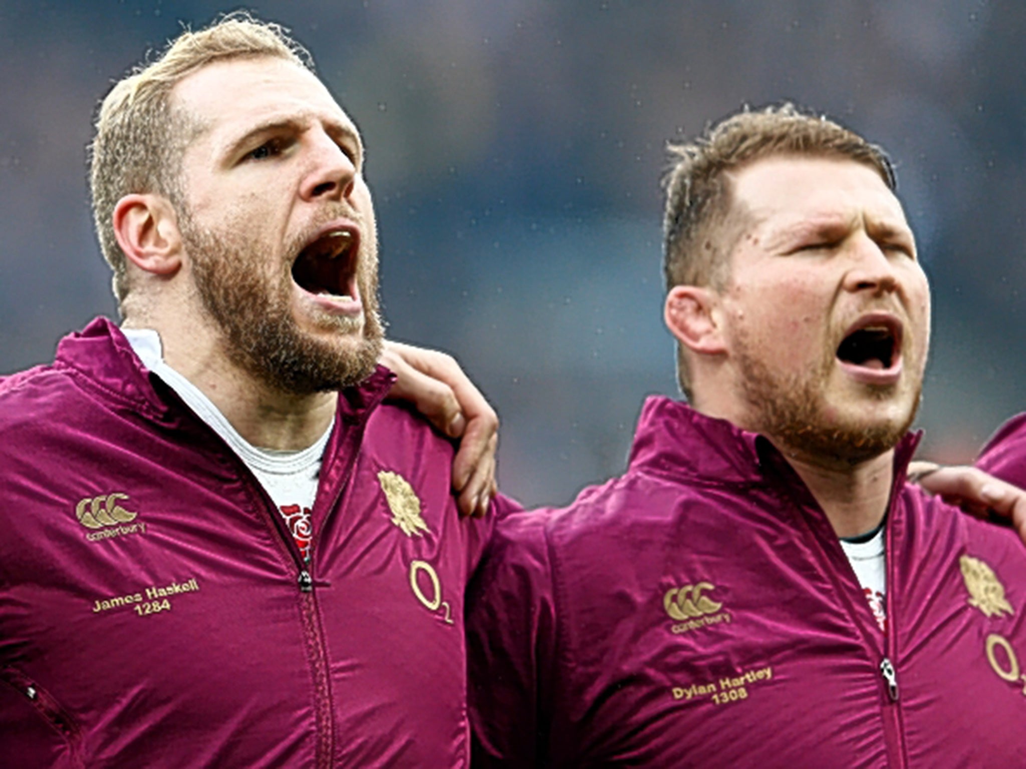 James Haskell (left) and Dylan Hartley on England duty during last year’s Six Nations campaign