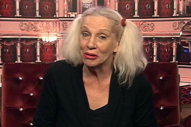Angie Bowie in the ‘Celebrity Big Brother’ diary room after hearing of her exhusband’s death