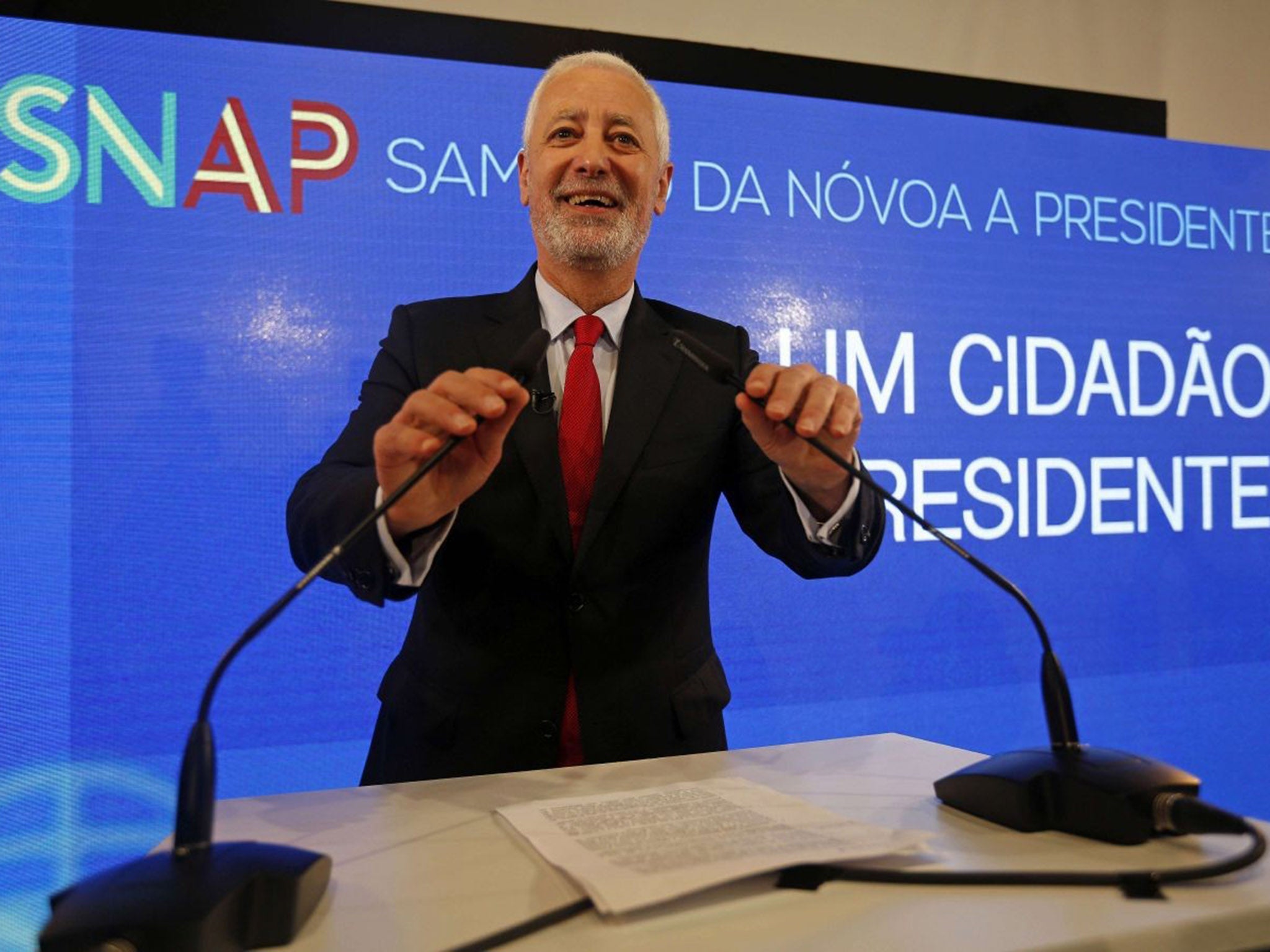 Mr Rebelo de Sousa's closest rival Antonio Sampaio da Novoa conceded defeat after picking up just 23 per cent of the vote