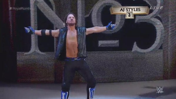 AJ Styles makes his WWE debut at the Royal Rumble