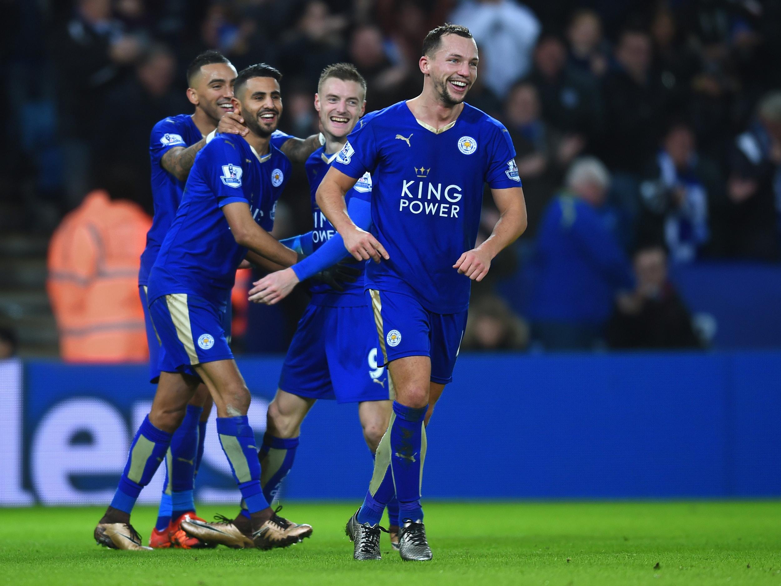 Danny Drinkwater celebrates scoring against Stoke for Leicester City