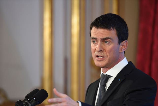 French Prime Minister Manuel Valls giving a press conference following the handover of a report on the reform of the French labour code