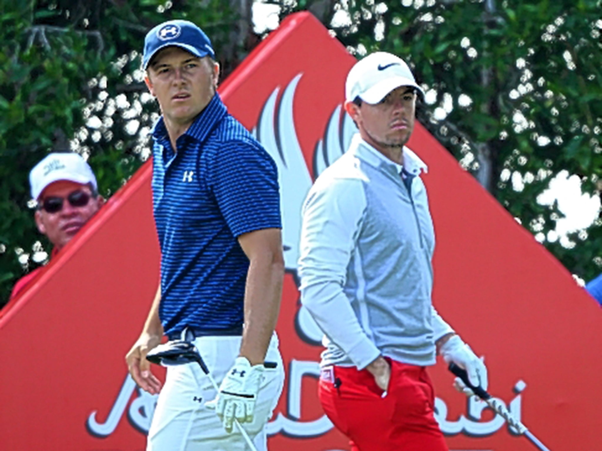 Jordan Spieth and Rory McIlroy size up the task in Abu Dhabi