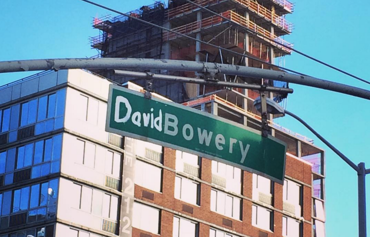 The majestic street sign that was once "Bowery" street.