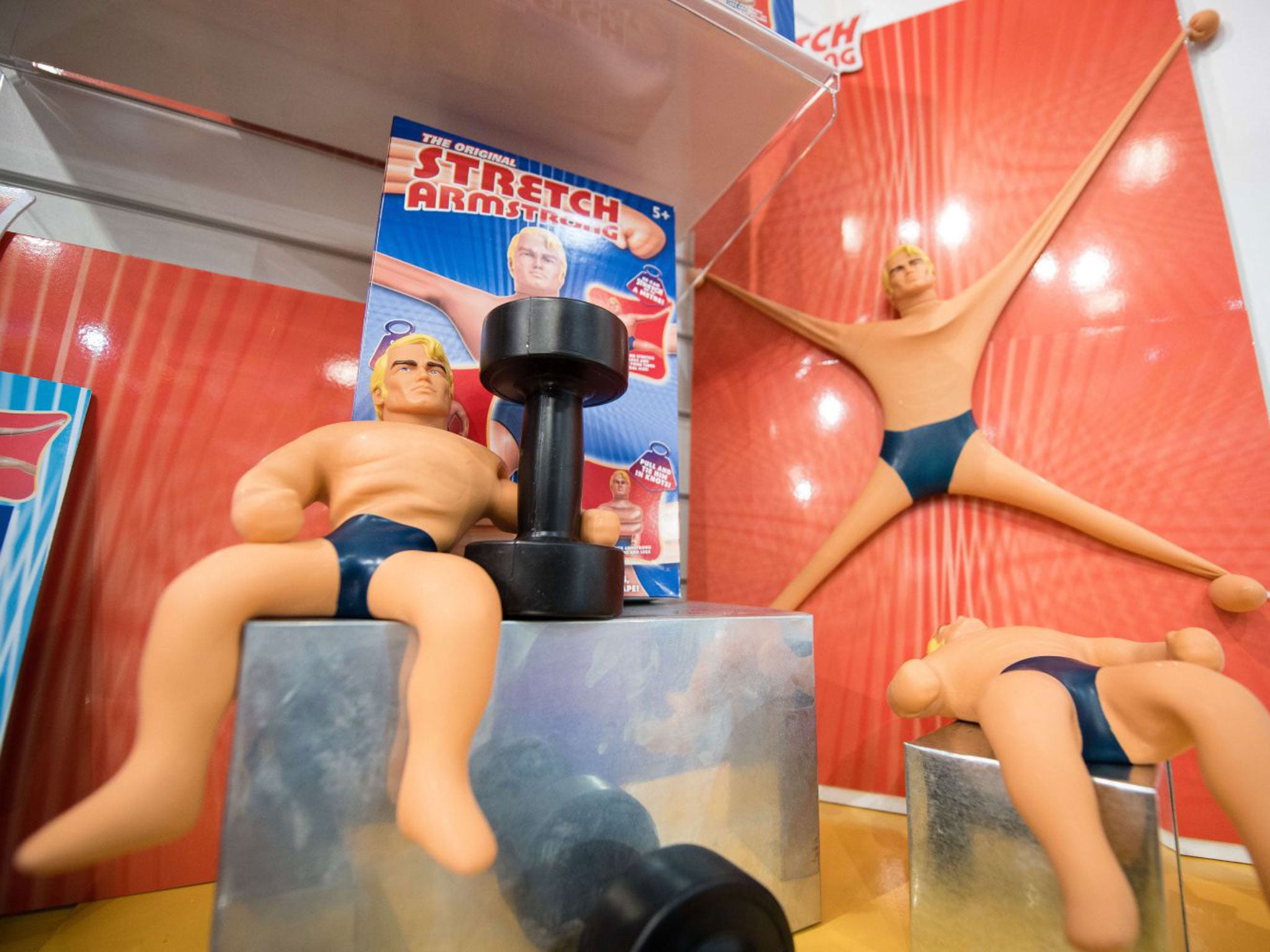 The 2016 version of Stretch Armstrong. Slightly thinner and with more prominent abs – but still just latex filled with corn syrup
