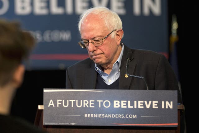 Bernie Sanders choked up at hearing the woman's description of living on disability benefits
