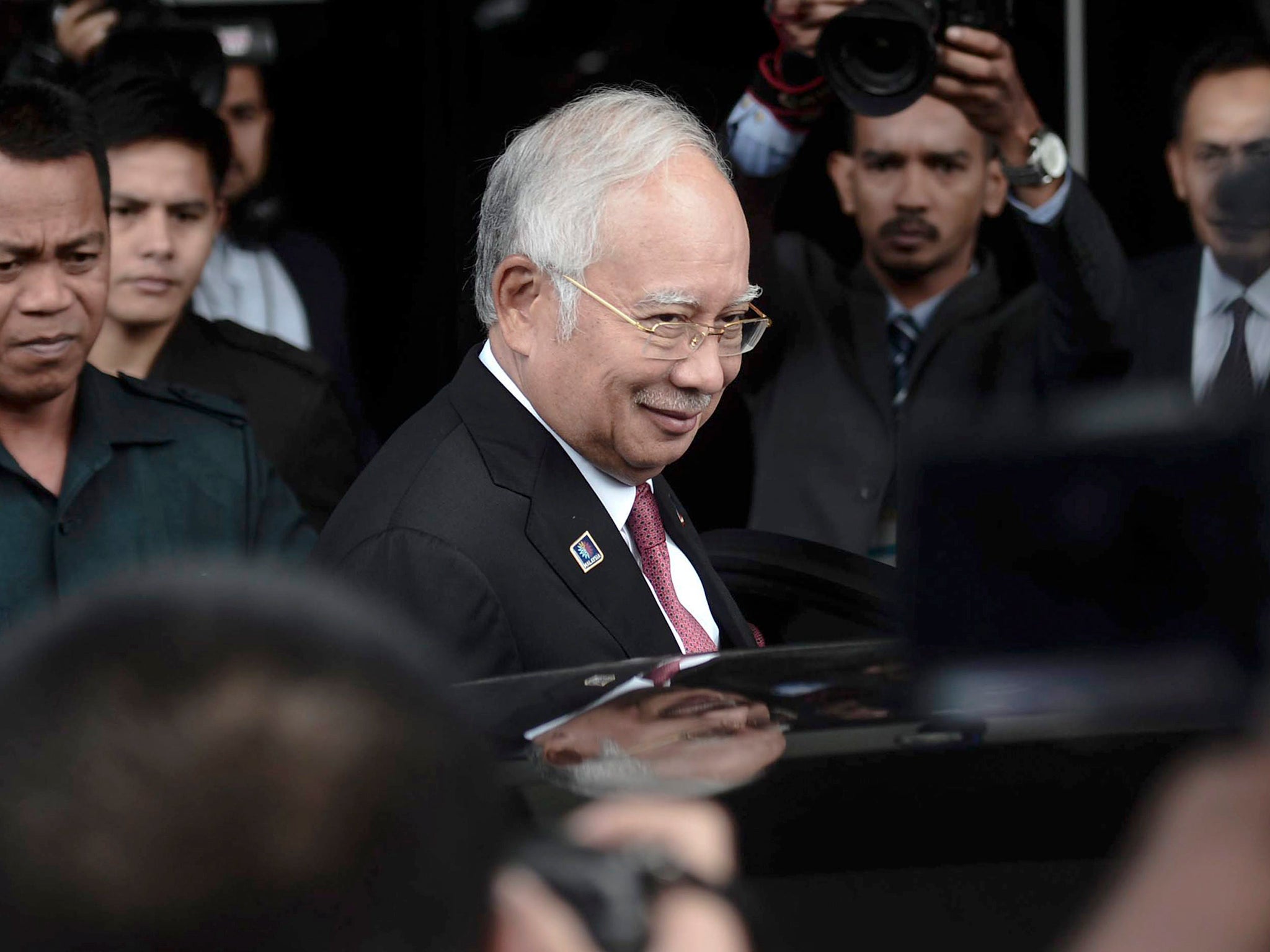 Najib Razak has been under investigation for the past six months over the 2.6 billion ringgit found in his bank accounts, which he said were donations from the Middle East. EPA