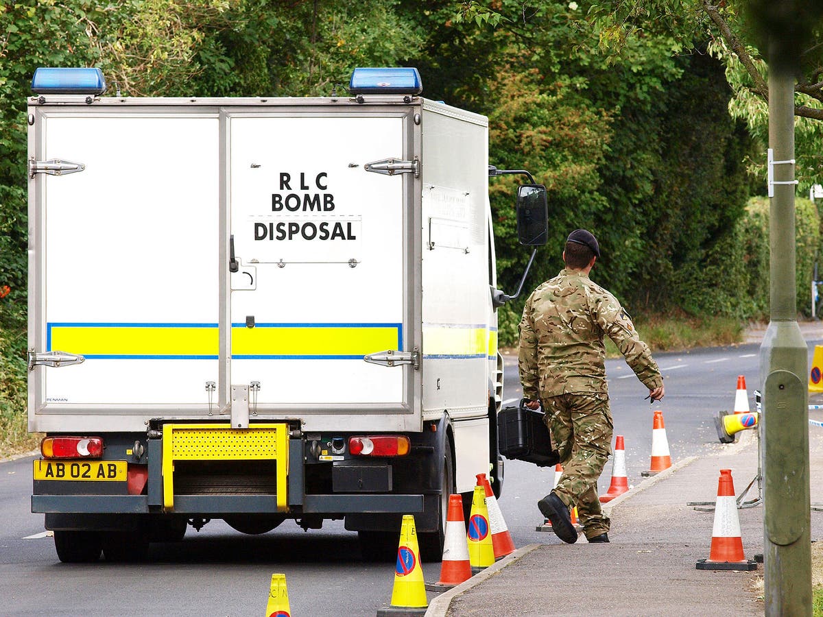 Roads closed after unexploded hand grenade found in garden