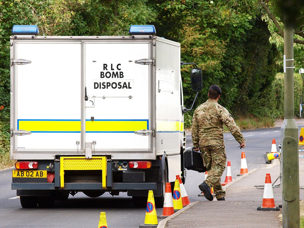 Roads closed after unexploded hand grenade found in Derbyshire garden