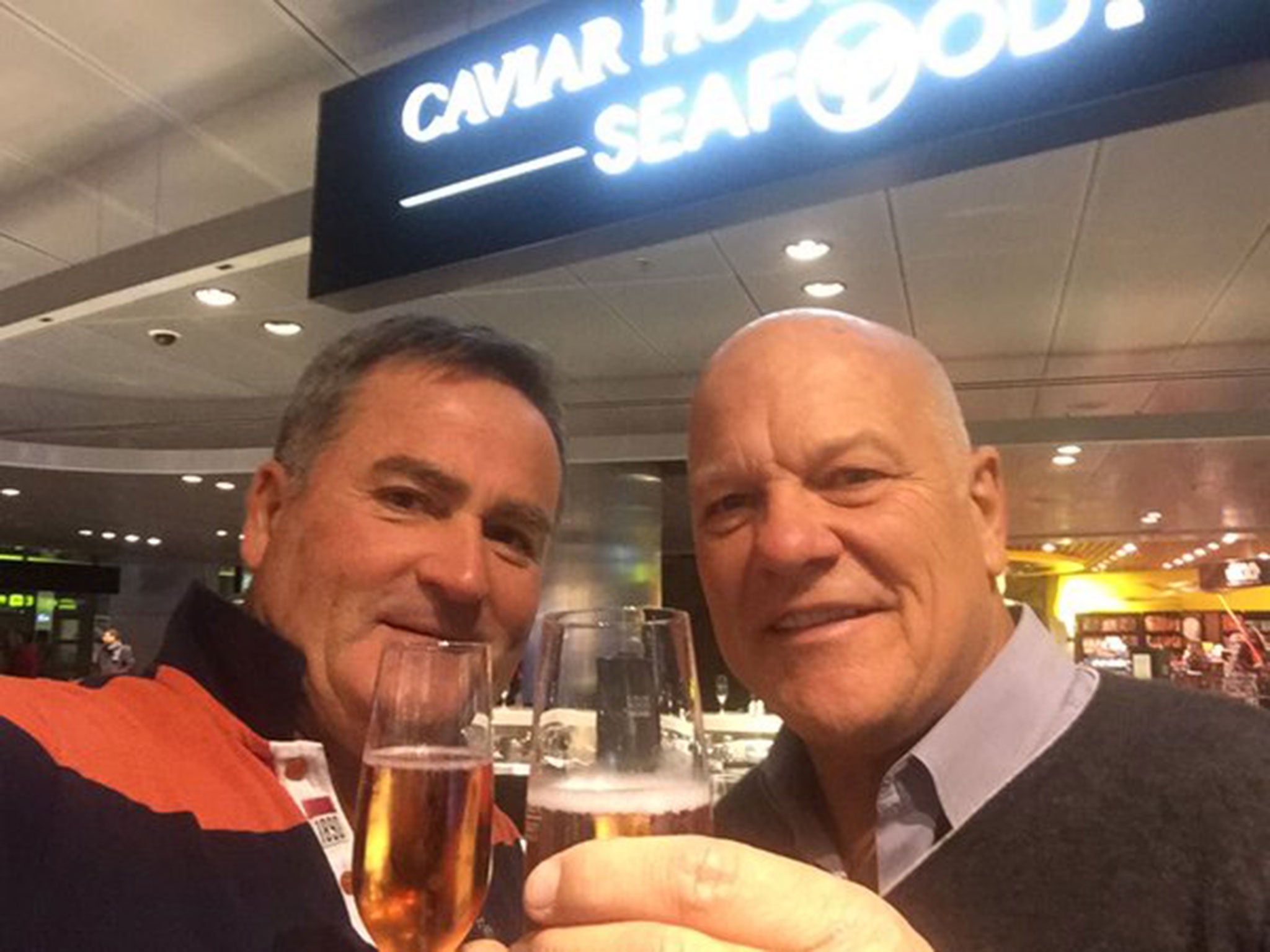 Richard Keys and Andy Gray 'celebrate' the five-year anniversary of their Sky Sports sacking