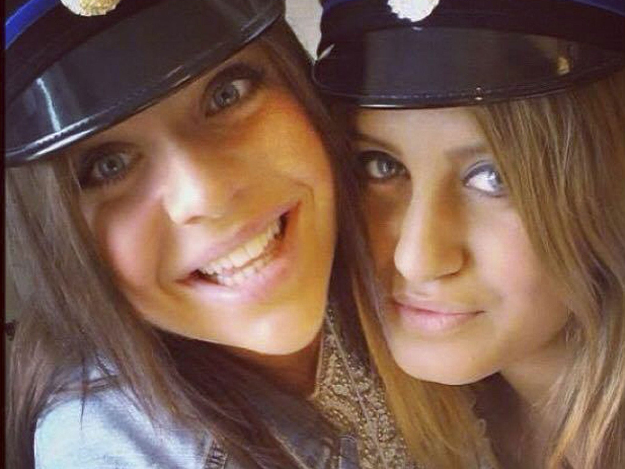 Alexandra Mezher, right, and her friend Lejla Filipovic, left, when they graduated from high school in Boras Sweden.