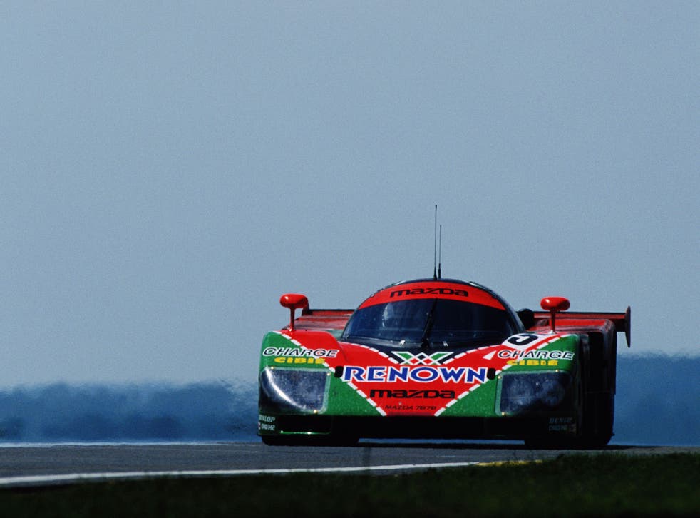 Herbert's Mazda 787B in action at the 1991 Le Mans 24 Hours