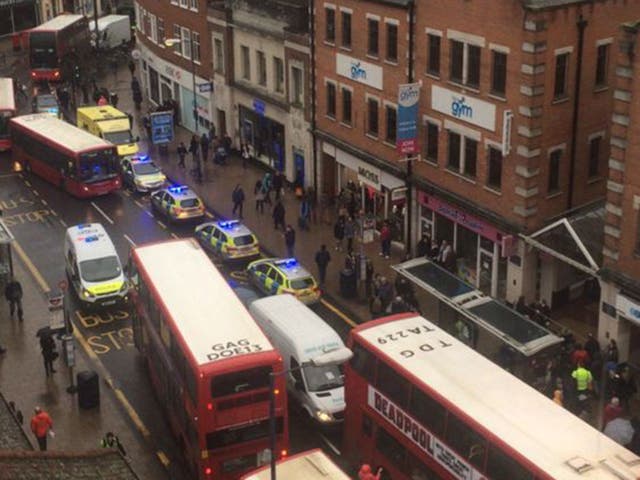 The high street was closed off on Wednesday afternoon following the incident