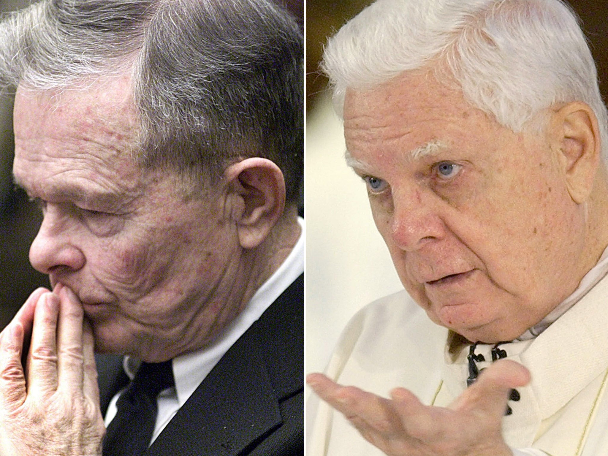John Geoghan, left, and Cardinal Bernard Law resigned in the face of the scandal