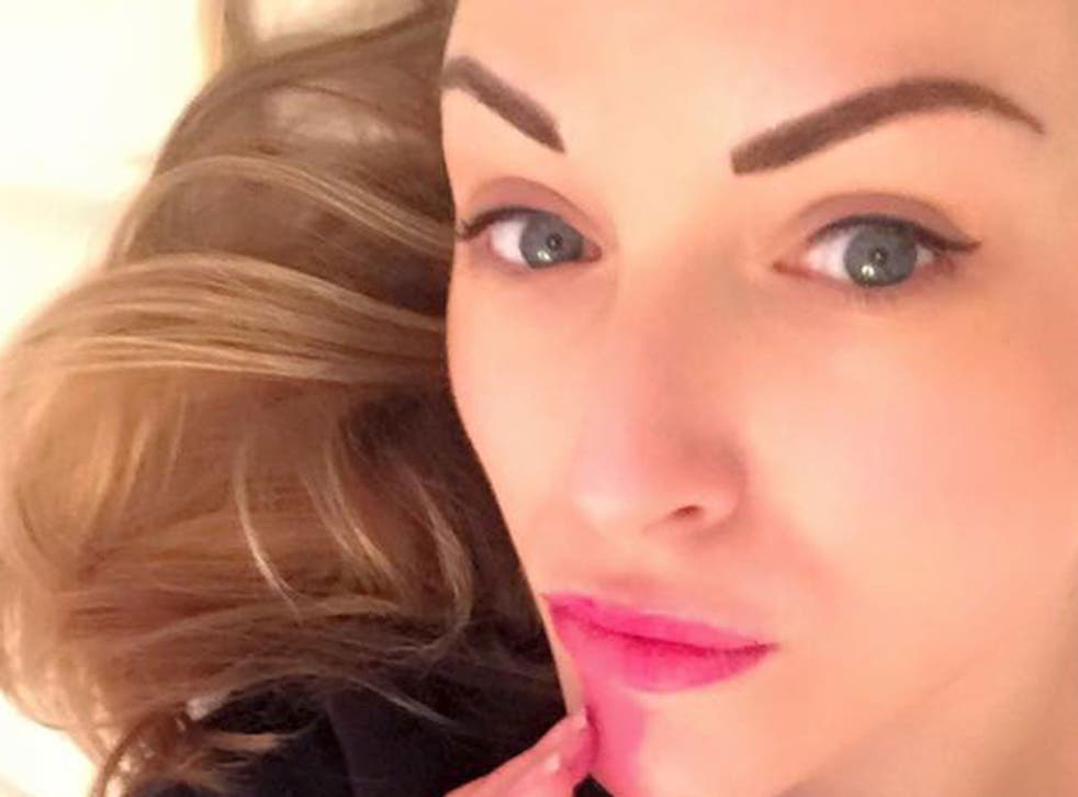 Tracy Kiss poses for a #smearforsmear selfie to raise awareness of cervical cancer