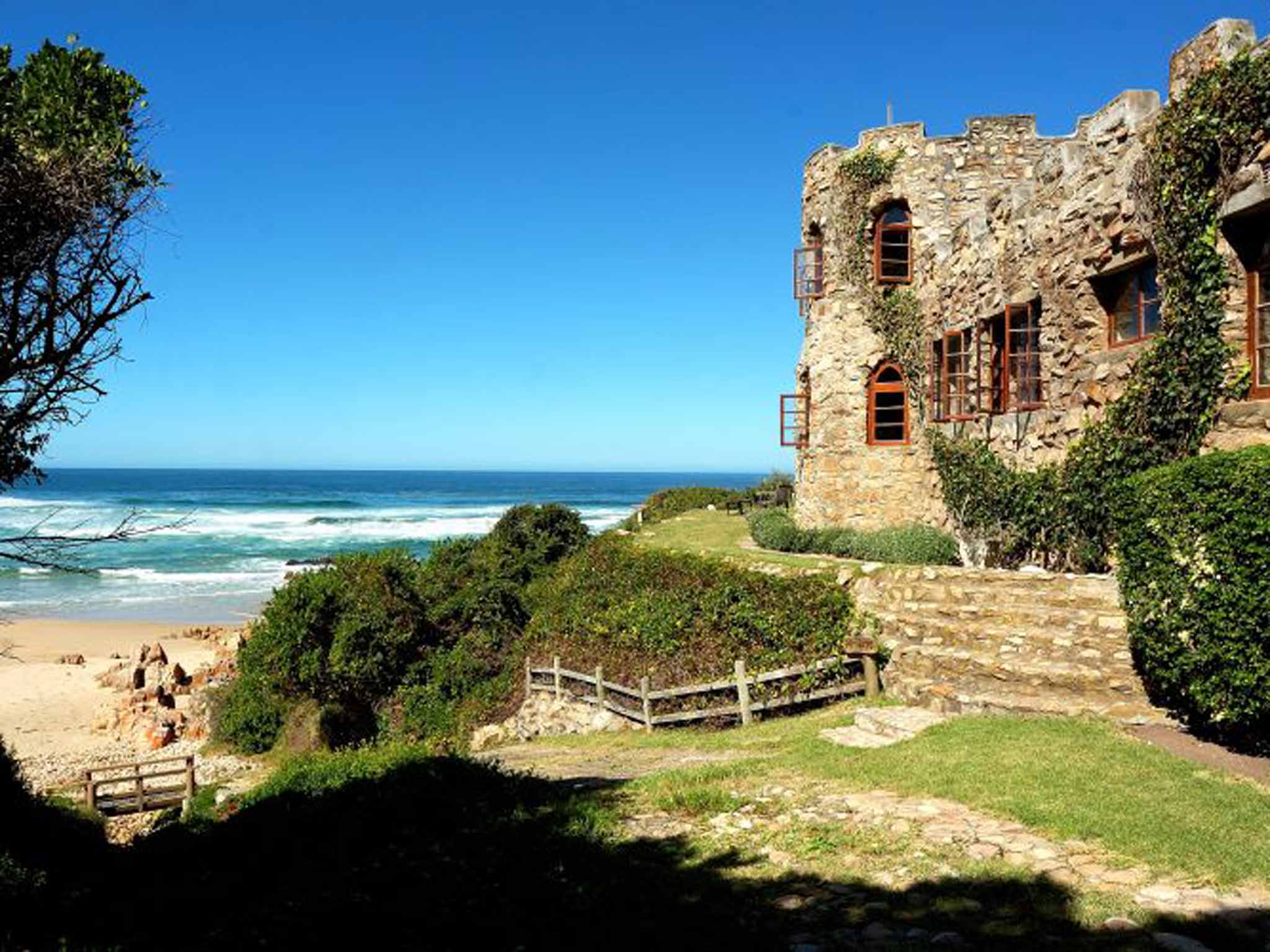 One of the castles which were built on the secluded Noetzie beach